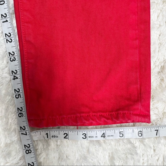 Lucky Brand Red Sienna Slim Boyfriend Jeans distressed destroyed size 6 - Picture 8 of 12